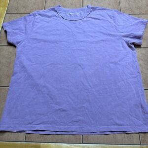 American Giant Women's Crew Tee Mens Size XL Purple Short Sleeve Cotton USA Made